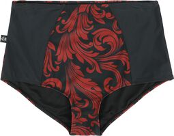 High Waist Bikini Bottoms with Ornaments, Black Premium by EMP, Bikini Bottom