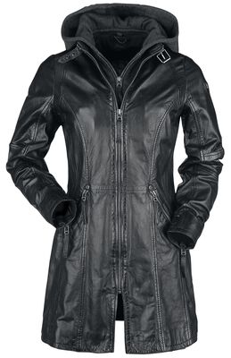 Gina Tricot - Cappotto midi nero in pelle sintetica con cintura Gina Tricot - Cappotto midi nero in pelle sintetica con cintura