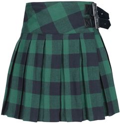 Blue/Green Kilt with Side Buckles
