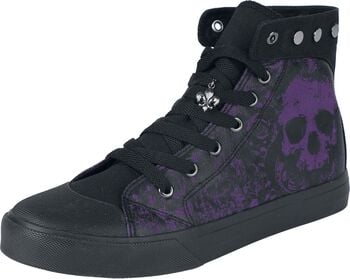 "Free Spirit" High-top Trainers black by Rock Rebel by EMP, view 1
