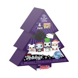 Happy Holidays Tree Box set of four Pocket Pop!, The Nightmare Before Christmas, Funko Pocket Pop!