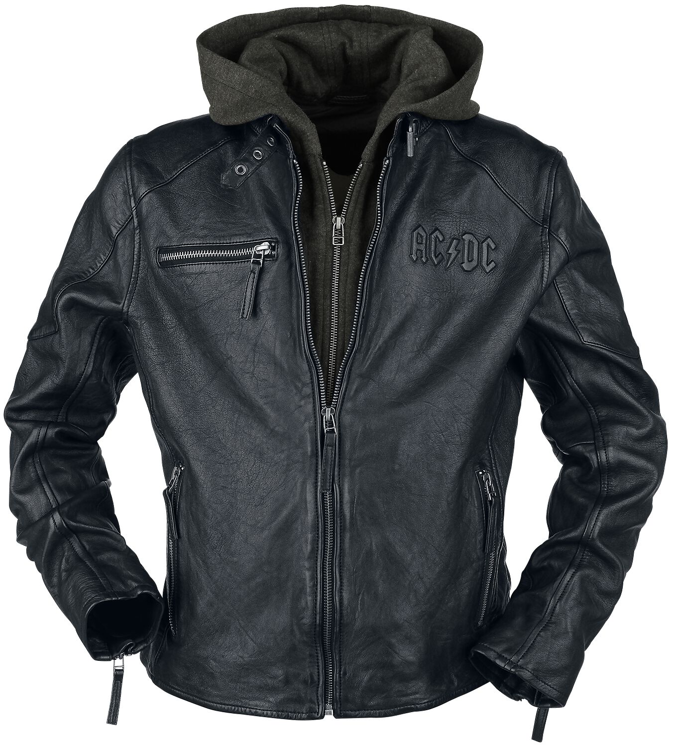 Rock & Roll Will Never Die AC/DC Leather Jacket EMP