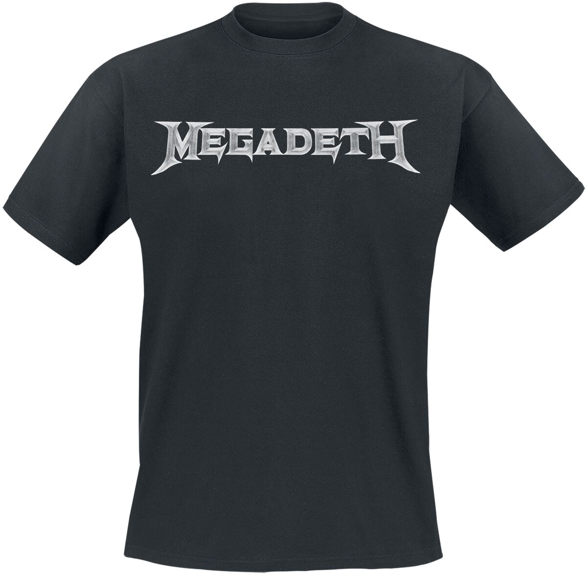 Megadeth High Contrast Logo T-Shirt – Official Band Tee For Men, Black, Size M