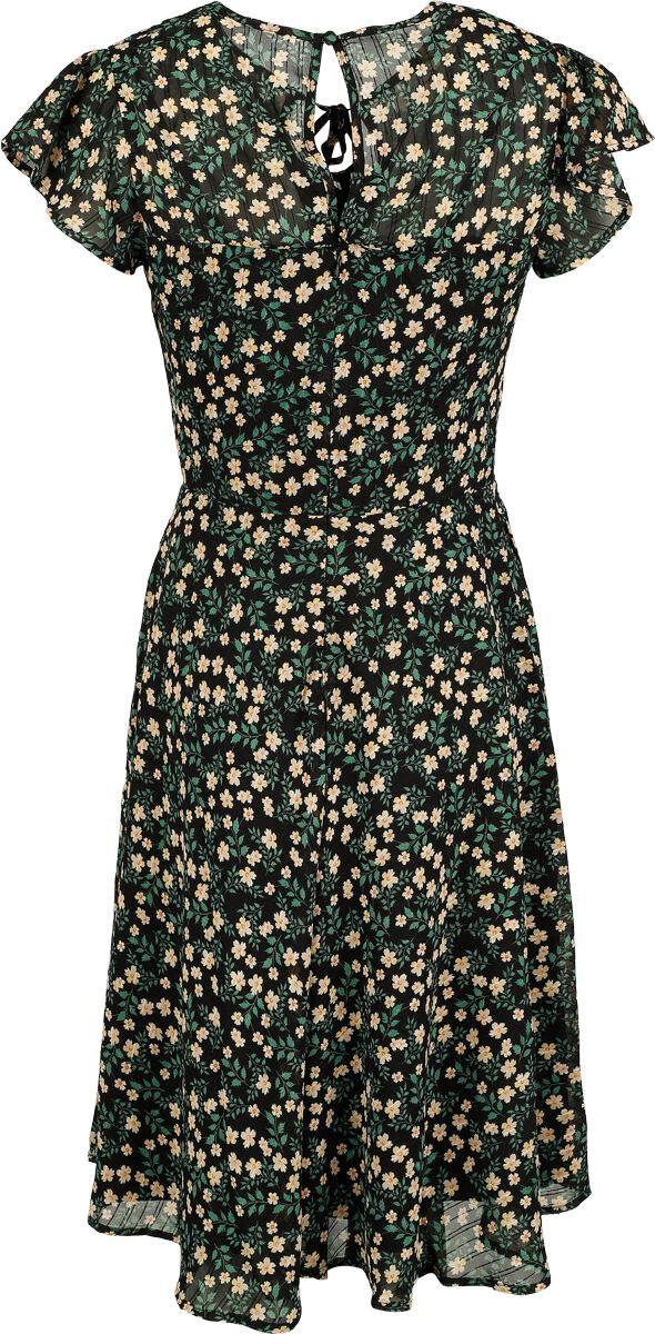 Floral Flutter Sleeve Flare Dress | Voodoo Vixen Midi Dress | EMP
