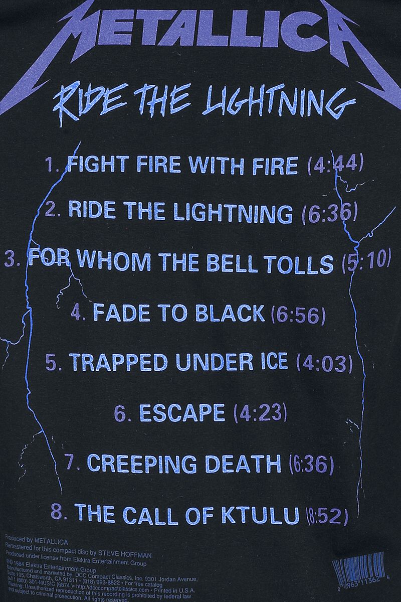 Ride the Lightning Metal Oversized Men's Premium Quality In Lowest Price Tee In BD