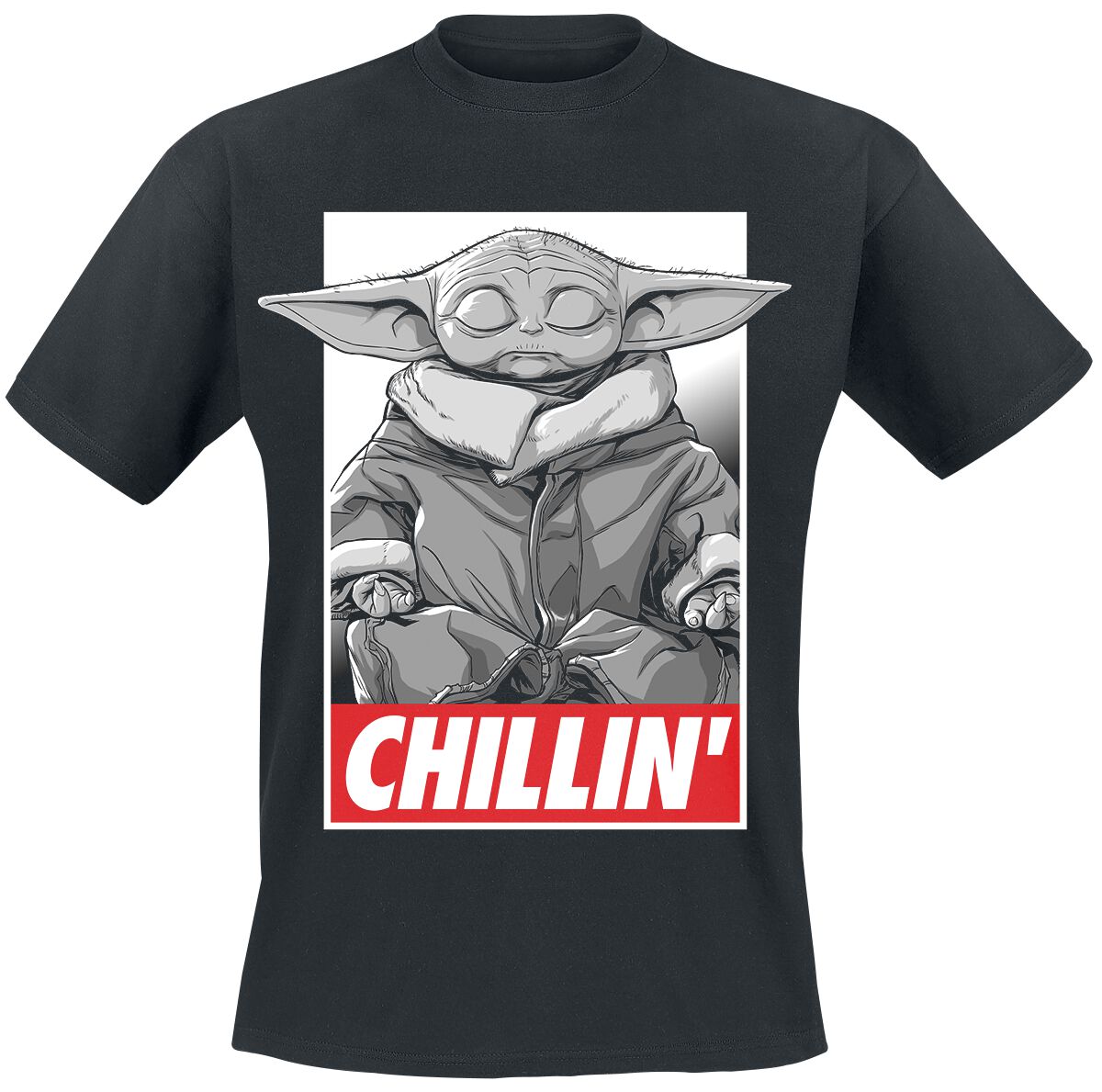 F4NT4STIC Shirt 'Star Wars The Mandalorian The Child Baby Yoda' in Zwart | ABOUT YOU