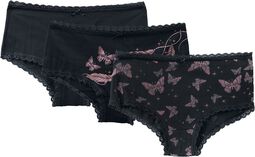 Set of three pairs of underwear with butterfly print, Full Volume by EMP, Underwear