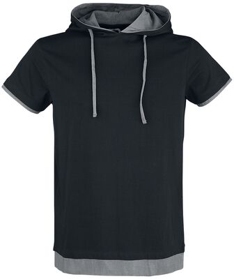 Black T-shirt with Hood RED by EMP T-Shirt EMP
