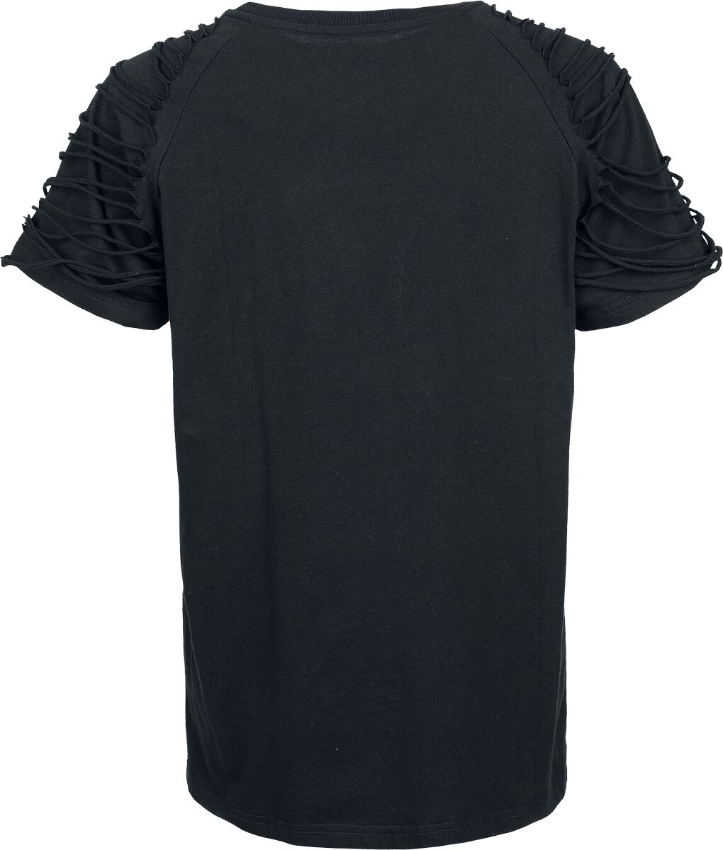 Gothicana by EMP Donna T-Shirt Nera Pentagramma e acchiappasogni S