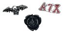 Skull, Logo & Rose, Avenged Sevenfold, Earring Set