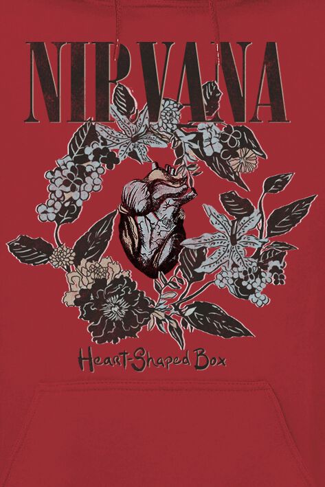 Nirvana T-Shirt Ufficiale 'Heart Shaped Box' - Unisex, 100% Cotone, Colore Rosso - 5