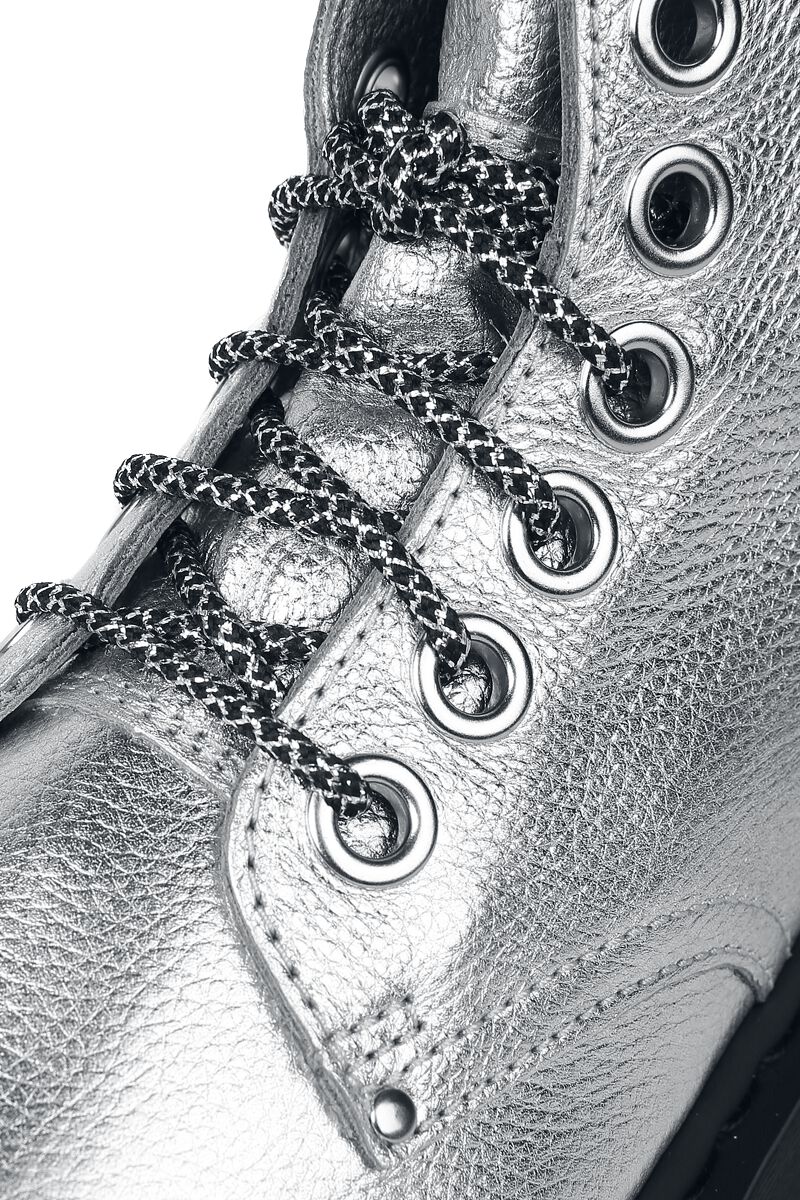 Pascal Boots Dr Martens Pascal Silber Metallic Schnürboot Von Dr