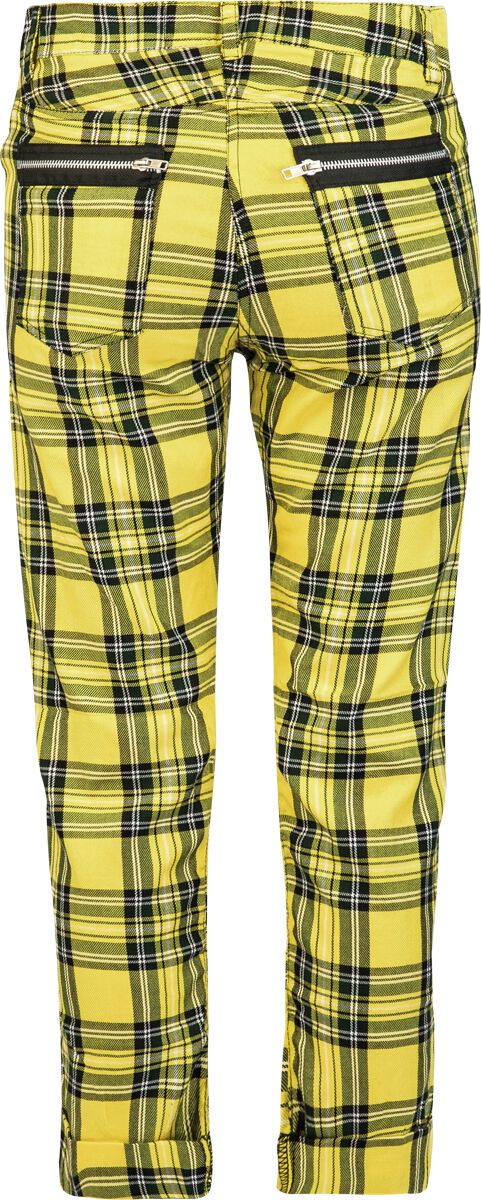 Trousers Yellow Tripp Pants TRIPP NYC Plaid Bondage Pants