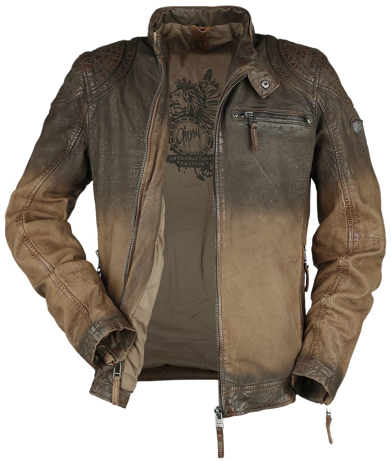 Arne Slim Fit Lamov Gipsy Leather Jacket EMP