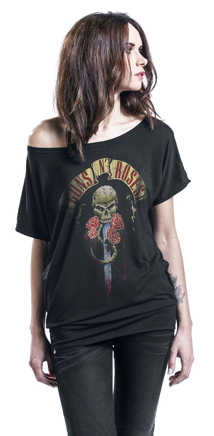 Guns N Roses Shirt Dames Dripping Dagger Guns N' Roses T-Shirt EMP
