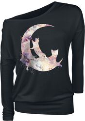 Long-Sleeve Top with Cat Print, Full Volume by EMP, Long-sleeve Shirt