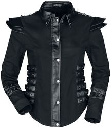 Jacket with Faux Leather Details