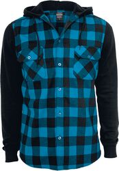 Hooded Checked Flannel, Urban Classics, Flanel Shirt