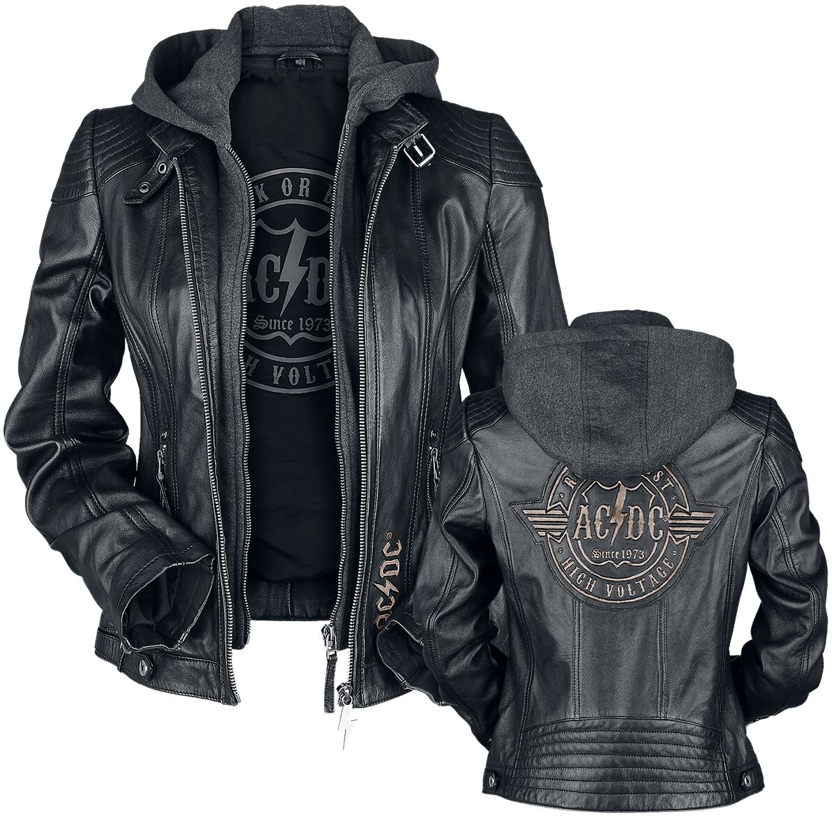 Emp Signature Collection Ac Dc Leather Jacket Emp