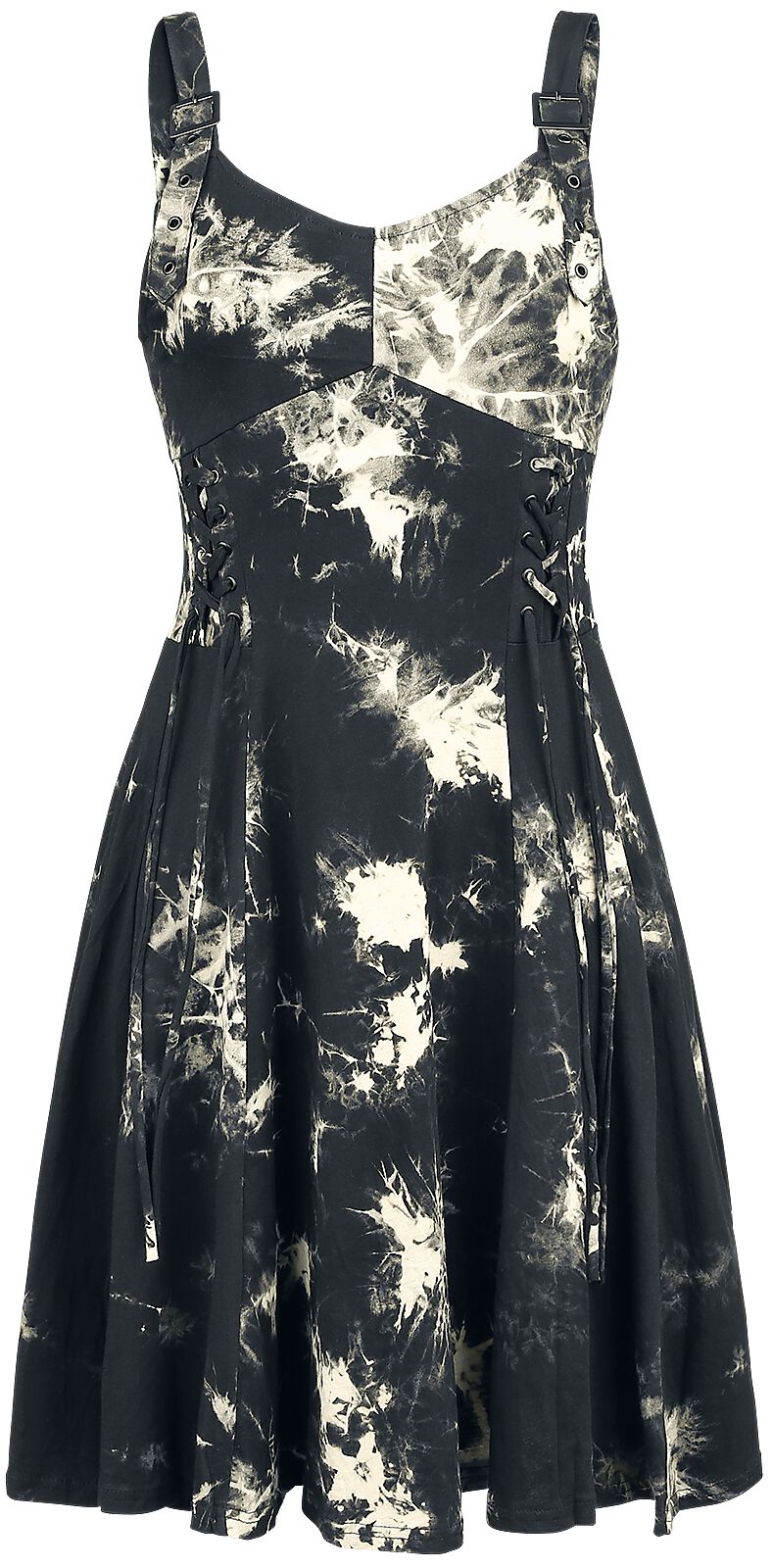 Malin Tie Dye Dress | Chemical Black Mini Dress | EMP