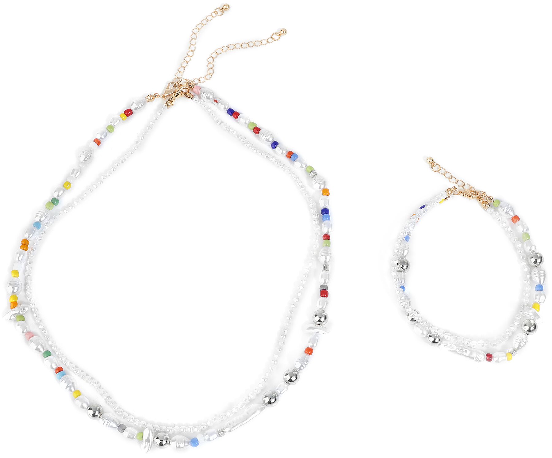 Various Pearl Layering Necklace and Anklet Set | Urban Classics Necklace |  EMP