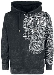 Anthracite Hoodie with Celtic Print, Black Premium by EMP, Hooded sweater
