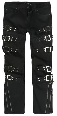 "Azaradel" Cloth Trousers black by Gothicana by EMP, view 1
