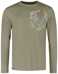 Long-sleeved top with Rock Rebel print, Rock Rebel by EMP, Long-sleeve Shirt