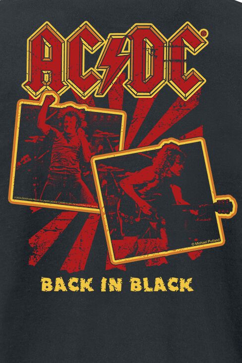 T-shirt Officiel AC/DC Back In Black - Taille S - Neuf Avec étiquettes - Coton