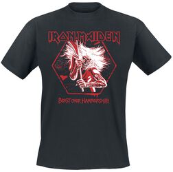 Hexagon Crop Red, Iron Maiden, T-Shirt