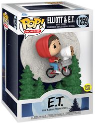 Elliot and E.T. flying (Pop Moment) (glow in the dark) vinyl figurine no. 1259, E.T. - the Extra-Terrestrial, Funko Pop!