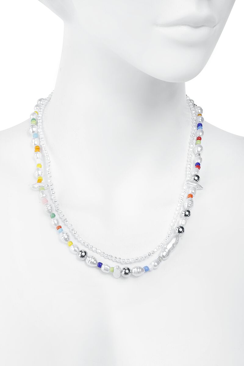 Various Pearl Layering Necklace and Anklet Set | Urban Classics Necklace |  EMP | Schmuck-Sets