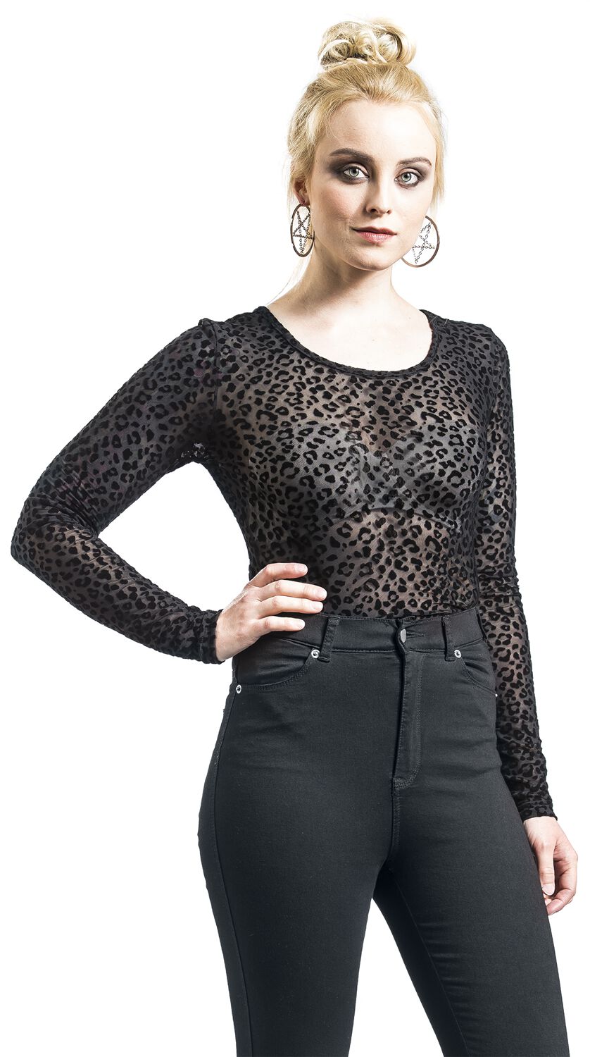 Urban Classics FLOCK LACE INSET - Legging - black/zwart