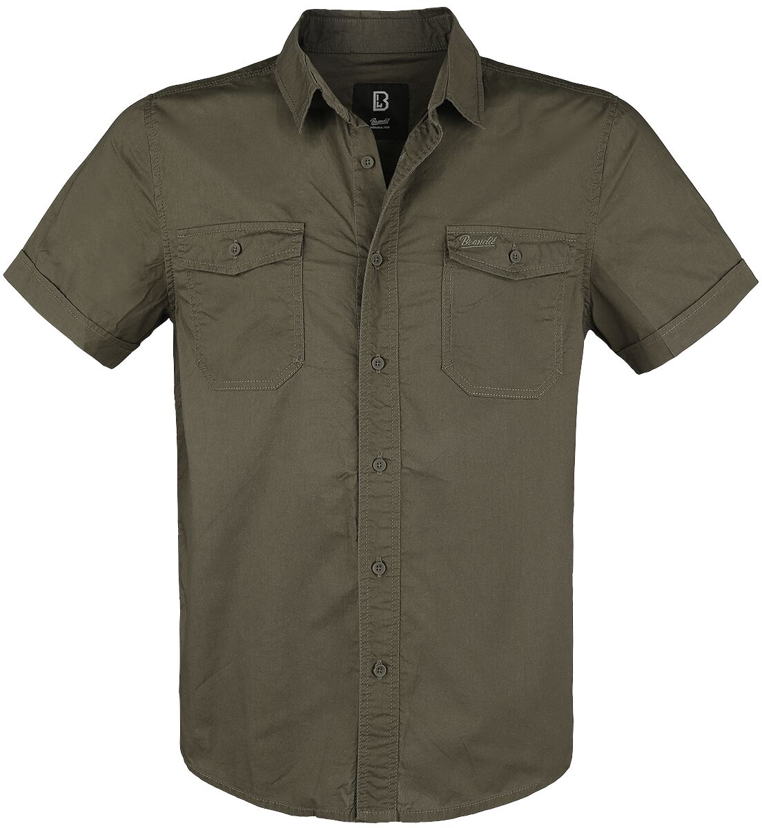 Brandit ROADSTAR Shirt korte mouwen vrije tijd overhemd geruit heren houten case geruit, rood-wit, XL : Brandit