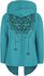 Sport and Yoga - Turquoise Cardigan with Detailed Back Print and Hood