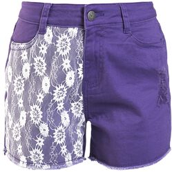 Shorts with Lace Trim, Gothicana by EMP, Hot Pants