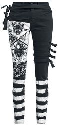 Skarlett - Jeans with Prints and Decorative Bands, Gothicana by EMP, Jeans