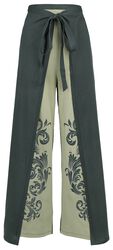 Wrap Trousers with Ornaments, Black Premium by EMP, Cloth Trousers