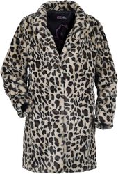 Gothicana X Elvira faux-fur leopard-print coat, Gothicana by EMP, Coats