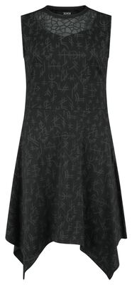 Delta Rune Dress Dress With Runes Alloverprint | Black Premium by EMP Midi Dress | EMP