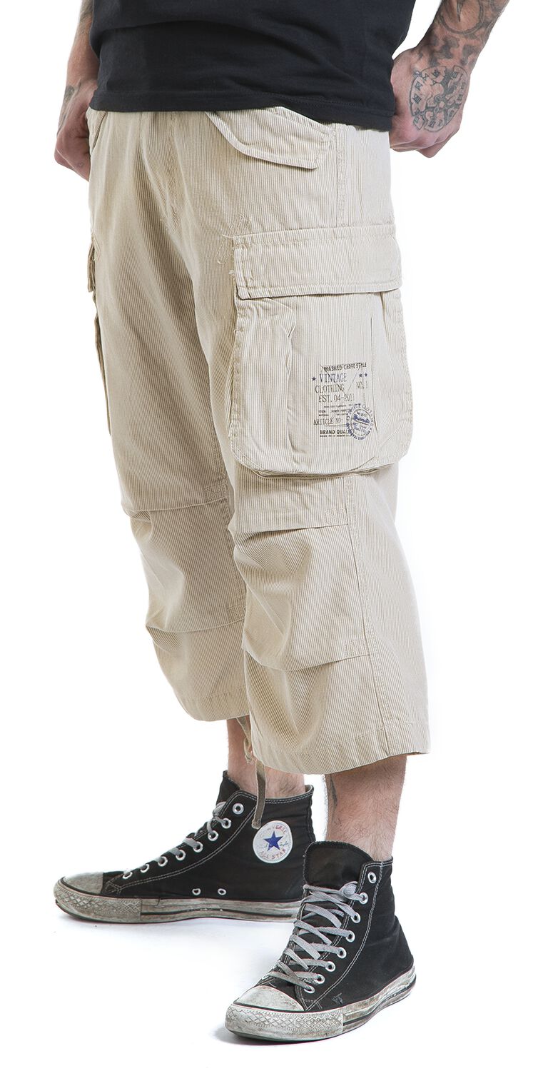 Pantalon Cargo Court Brandit Industry 3/4 Homme - Anthracite - Coton - Neuf Avec étiquette