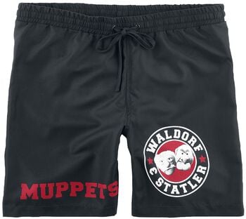 "Waldorf & Statler - Old School" Swim Shorts black by The Muppets, view 1