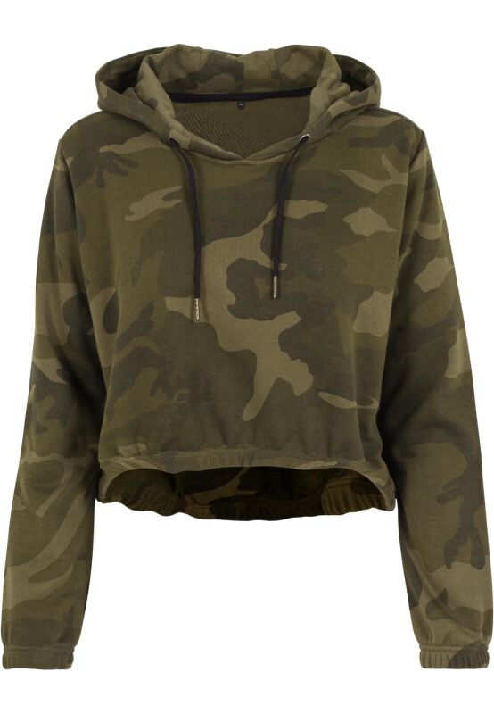 Ladies Camo Cropped Hoodie Built Your Brand Hoodie EMP