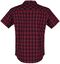Black/Red Checked Short-Sleeve Shirt with Chest Pockets
