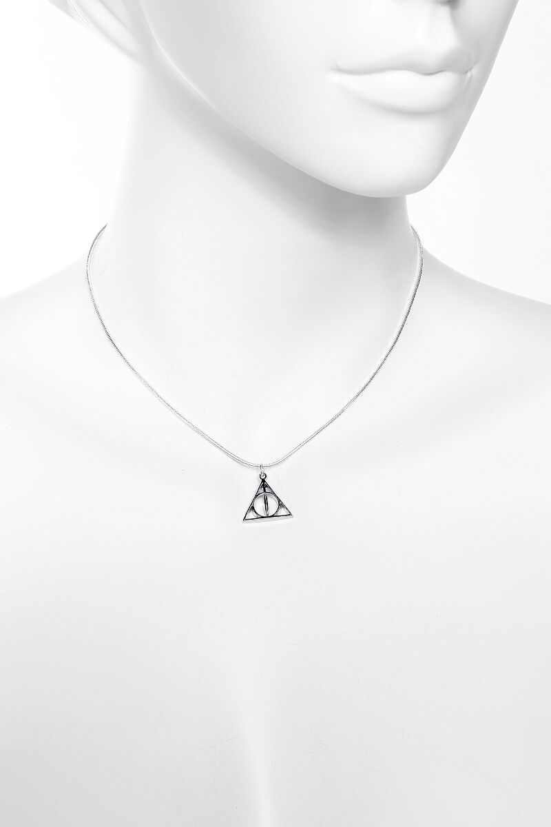 Resurrection Stone Deathly Hallows Pendant Sterling Silver Hallows
