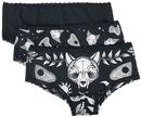 Panty Set with Mystic Cat & Ouija Board Print, Gothicana by EMP, Panty Set