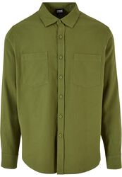 Solid flannel shirt, Urban Classics, Longsleeve