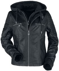 Road Tripping, Black Premium by EMP, Imitation Leather Jacket