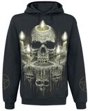 Waxed Skull, Spiral, Hooded sweater