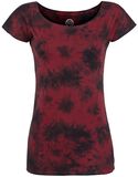 Ladies Acid Boatneck Shirt, RED by EMP, T-Shirt